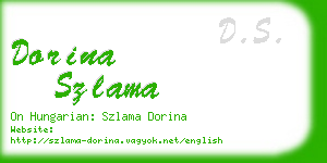 dorina szlama business card